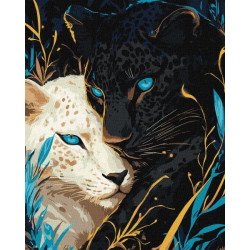 Набір для розпису по номерах "Інь Ян з фарбами металiк extra" 40х50см