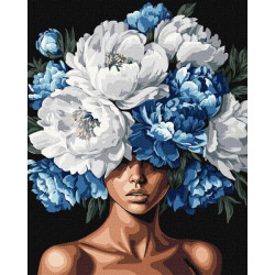 Набір для розпису по номерах "Квітуча думка з фарбами металік extra" 40х50см