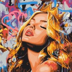 Набір для розпису по номерах "Сучасна Спляча красуня" 40х40см