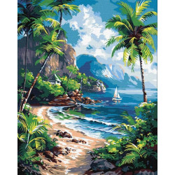 Набір для розпису по номерах "Тропічний рай" 40х50см