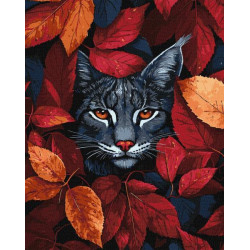 Набір для розпису по номерах "Осіння рись" 40x50см