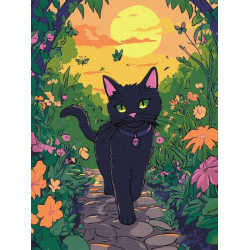 Набір для розпису по номерах для дітей "Котик у саду" 30x40см