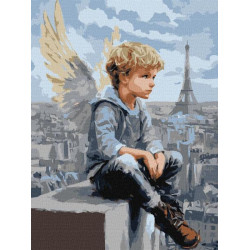 Набір для розпису по номерах "Хлопчик-янгол" 30х40см