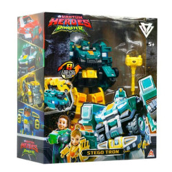 Ігровий набір з роботом-трансформером DINOSTER - СТЕГО ТРОН (2 машини)