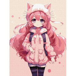 Набір для розпису по номерах "Чарівна дівчинка" 30х40см