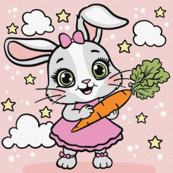 Набір для розпису по номерах  для дітей "Морквинка" 25х25cm