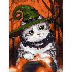 Набір для розпису по номерах для дітей "Котик-чарівник" 30х40см