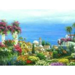 Алмазная мозаика по номерам 30*40 "Море" карт уп. (холст на раме)