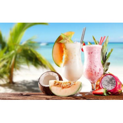 Алмазная мозаика по номерам 30*40 "Коктейли" карт уп. (холст на раме)
