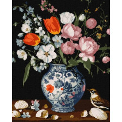 Набір для розпису по номерах "Букет у гарній вазі" 40х50см
