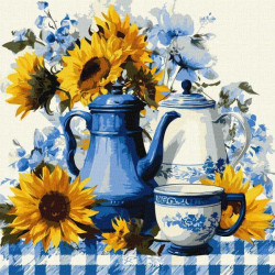 Набір для розпису по номерах "Сонячна кава" 40x40см