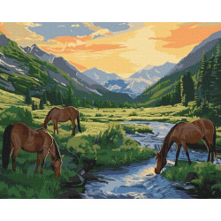 Набір для розпису по номерах "Передсвітанковий час" 40х50см