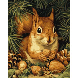 Набір для розпису по номерах "Білочка та горішки" 40х50см