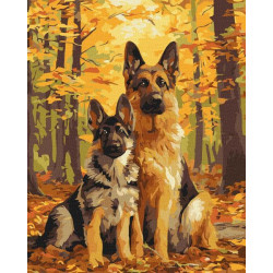 Набір для розпису по номерах "Лісові друзі" 40х50см