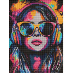 Набір з алмазною мозаїкою "Барвистий біт" 30х40см