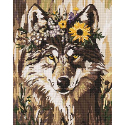 Набір з алмазною мозаїкою "Гарна вовчиця" 40х50см