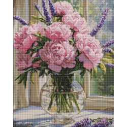 Набір з алмазною мозаїкою "Нюдова ніжність у вазі" 40х50см