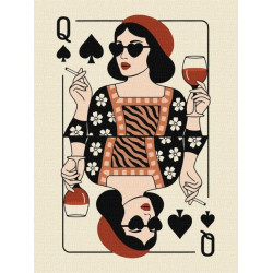 Набір для розпису по номерах "Карта королеви" 30х40см