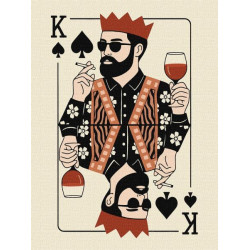 Набір для розпису по номерах "Карта короля" 30х40см