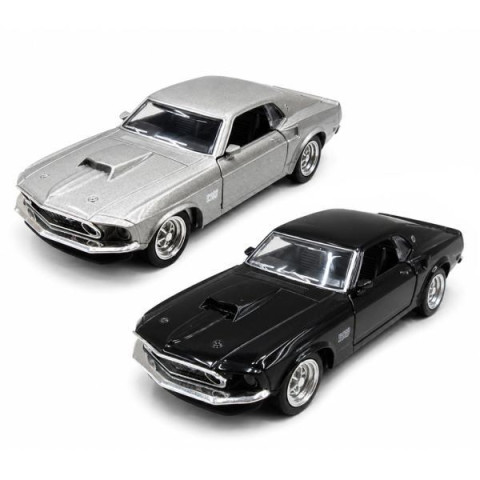 Автомодель – FORD MUSTANG BOSS 429 1969 (сірий, чорний)