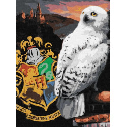 Набір для розпису по номерах WB "Harry Potter: Гедвіґа та Гоґвортс" 30х40см