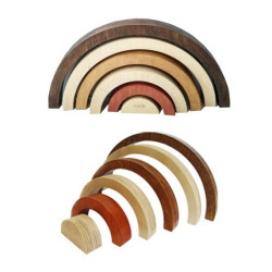 Пирамидка HEGA Радуга оттенки дерева арт: HG-391419140