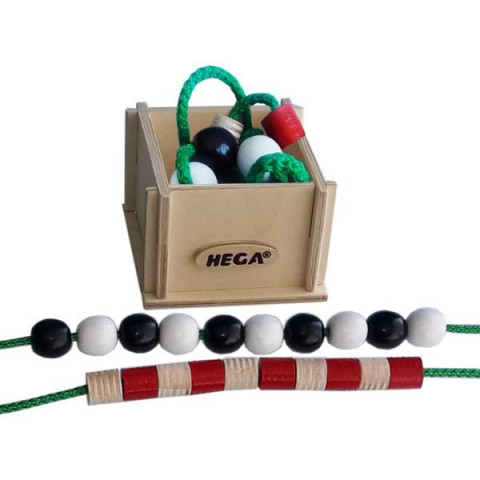 Шнуровка HEGA Бусы в деревянной коробке. Набор счетов. Артикул: HG-1196962500