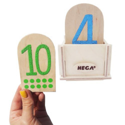 Сенсорный набор HEGA Цифры и Точки по методике Монтессори №2 арт: HG-1202770741