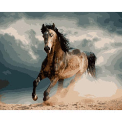 Картина за номерами Тварини. Кінь в яблуках, 40х50см, в термопакеті, Artissimo (PN4340)