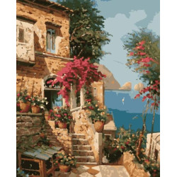 Картина по номерам Пейзаж. Отдых в Средиземноморье, 40х50см, в термопакете, Artissimo (PN5513)