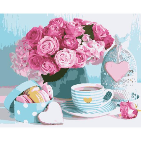 Картина за номерами Квіти. У стилі Прованс, 40х50см, в термопакеті, Artissimo (PN7457)