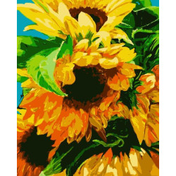 Картина по номерам Цветы. Яркие подсолнухи, 40х50см, в термопакете, Artissimo (PN2012)