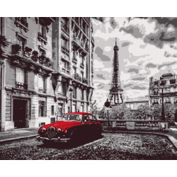Картина за номерами Квіти. Париж ретро, 40х50см, в термопакеті, Artissimo (PN3508)