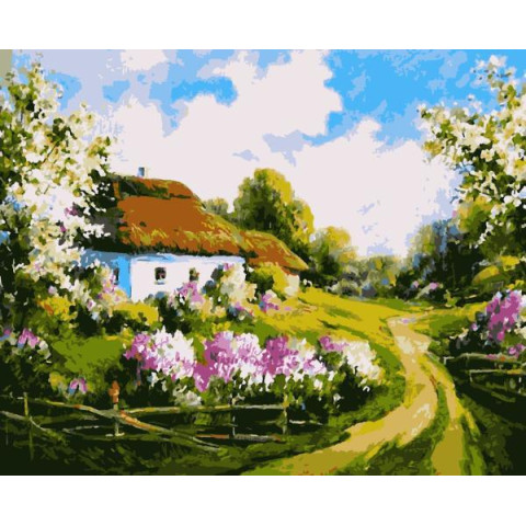 Картина за номерами Сільська. Весна, 50х60см, в термопакеті, Artissimo (PNХ2636)