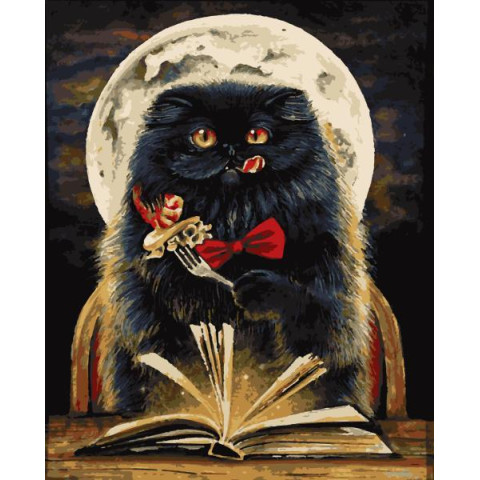 Картина за номерами Тварини. Кіт Бегемот, 50х60см, в термопакеті, Artissimo (PNХ0777)