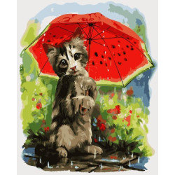 Картина по номерам Животные. Дождик, 40х50см, в термопакете, Artissimo (PN3201)