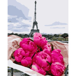 Картина за номерами Квіти. Париж, півонії, 40х50см, в термопакеті, Artissimo (PN6780)