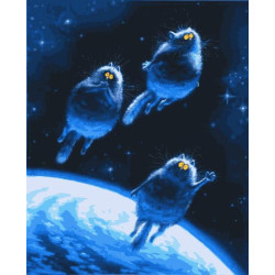 Картина за номерами Тварини. До зірок!, 40х50см, в термопакеті, Artissimo (PN3718)