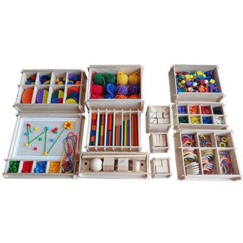 Великий дидактичний набір Фребеля HEGA 11 коробок арт: HG-1293836862