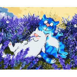 Картина за номерами Тварини. Лавандова романтика, 40х50см, в термопакеті, Artissimo (PN4680)