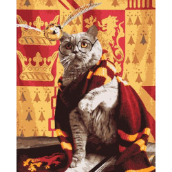 Картина за номерами Тварини. Котик та снітч, 40х50см, в термопакеті, Artissimo (PN9005)