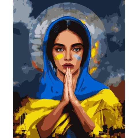 Картина по номерам Люди, Цветы. Молитва, 40х50см, в термопакете, Artissimo (PN2022)