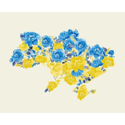 Картина за номерами Патріотична. Квітуча Україна @ooh_lily, 40х50см, в термопакеті, Artissimo (PN9642)