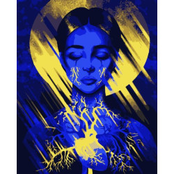 Картина за номерами Патріотична. Серце України @pollypop92, 40х50см, в термопакеті, Artissimo (PN5639)