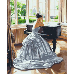 Картина по номерам Люди. Девушка у рояля, 40х50см, в термопакете, Artissimo (PN9132)