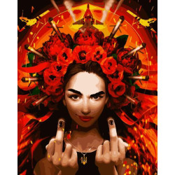 Картина за номерами Патріотична. Непереможна @katiewatersell_art, 40х50см, в термопакеті, Artissimo (PN2305)