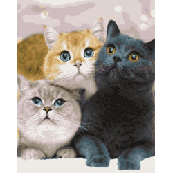 Картина за номерами Тварини. Котейки, , 40х50см, в термопакеті, Artissimo (PN4203)
