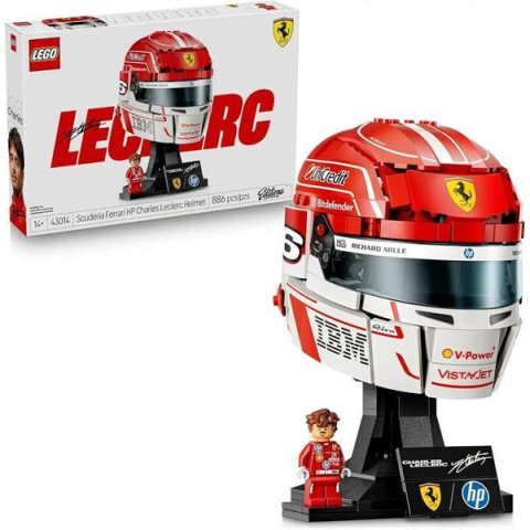 Конструктор LEGO® Editions Шлем Шарля Леклера c команды Scuderia Ferrari HP, 886 деталей  (43014)
