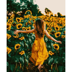 Картина за номерами Пейзаж. Обожнюю соняшник, 50х60см, в термопакеті, Artissimo (PNX4190)