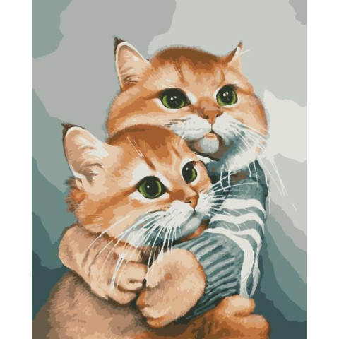 Картина за номерами Тварини. Обіймашки, , 40х50см, в термопакеті, Artissimo (PN6902)